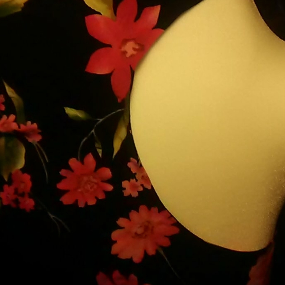 A black dress with flowers